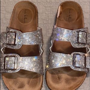 Silver sparkley sandals